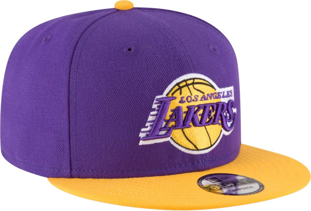 LOS ANGELES LAKERS 9FIFTY ADJUSTABLE SNAPBACK HAT - PURPLE/YELLOW