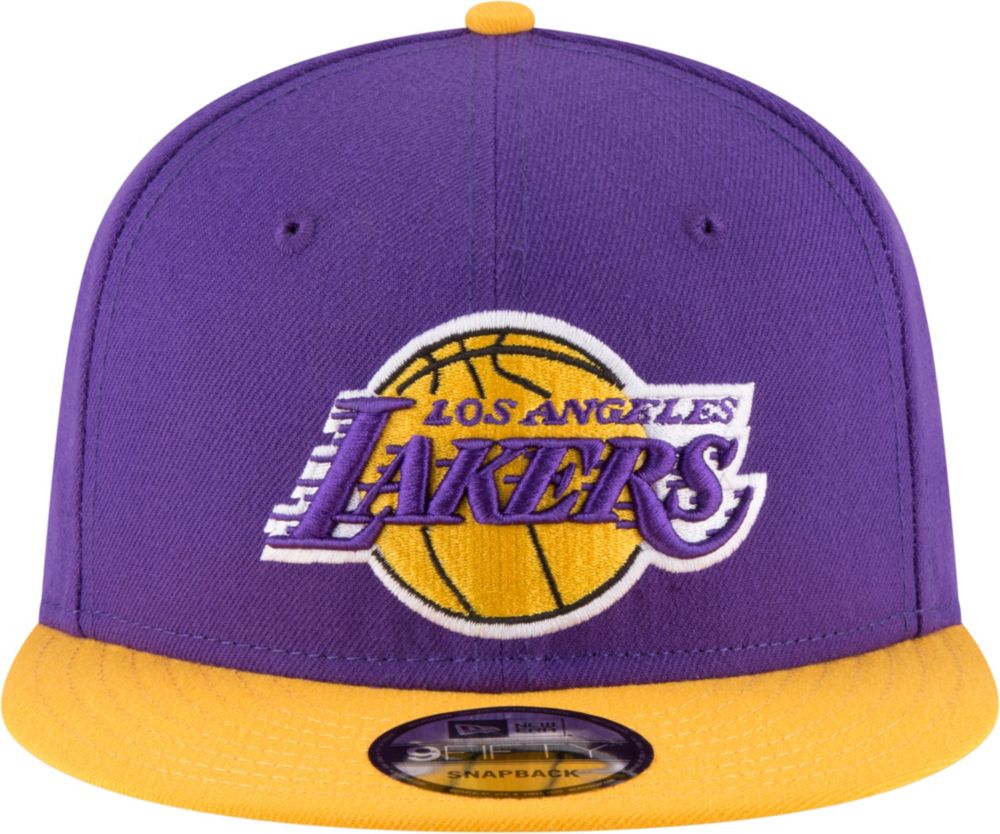 LOS ANGELES LAKERS 9FIFTY ADJUSTABLE SNAPBACK HAT - PURPLE/YELLOW
