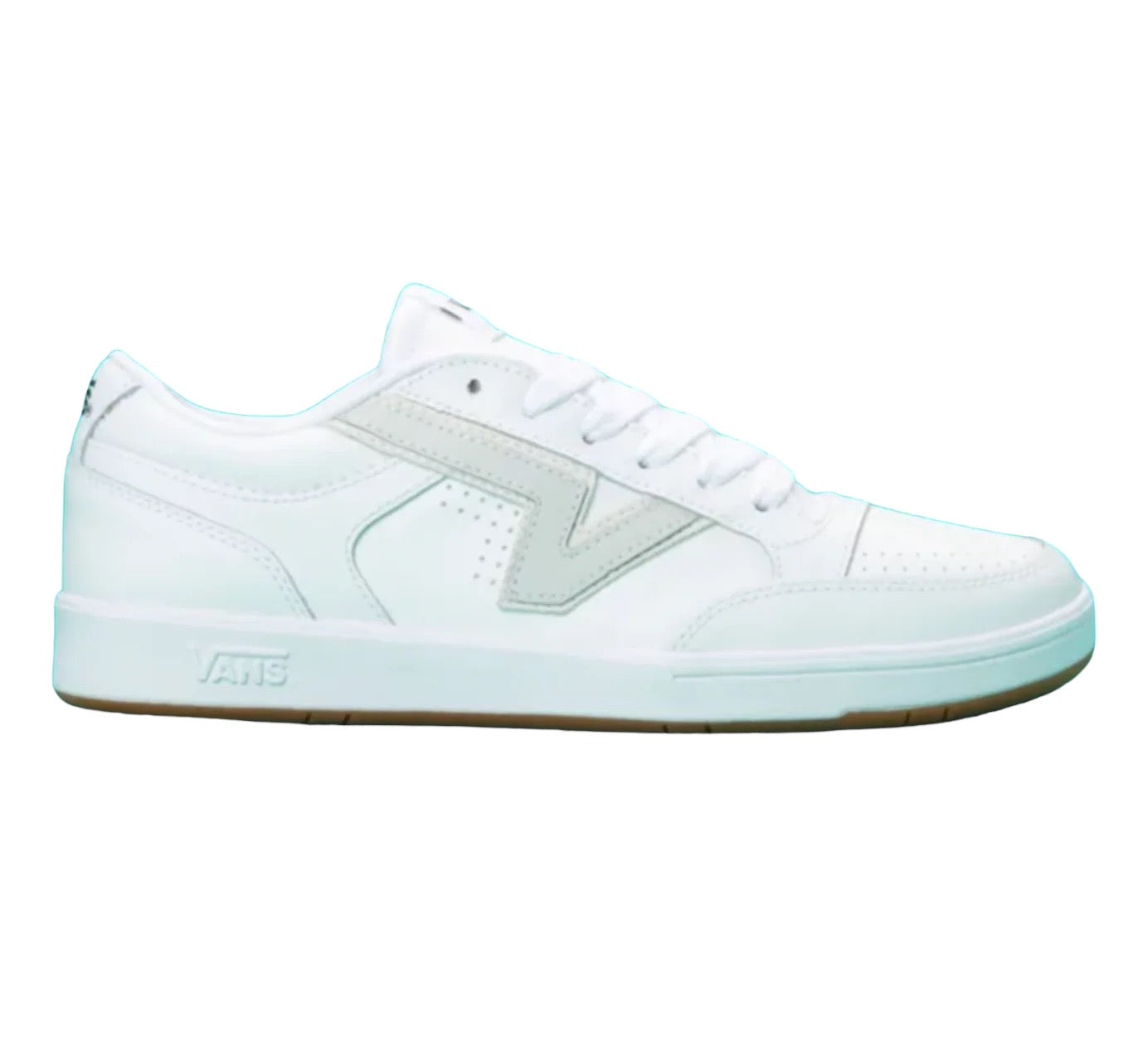 VANS LEATHER LOWLAND COMFYCUSH - TRUE WHITE/DAWN BLUE