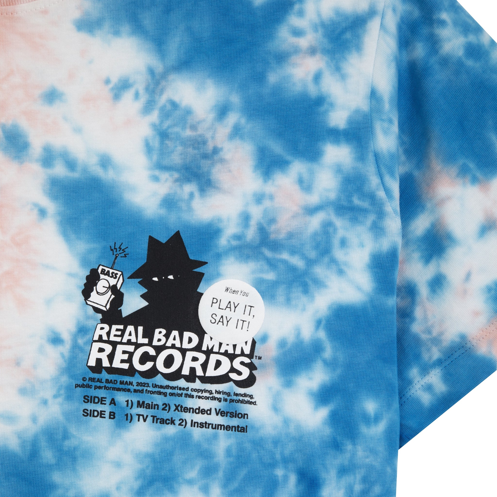 RBM RECORDS SS TEE - PINK TIE DYE