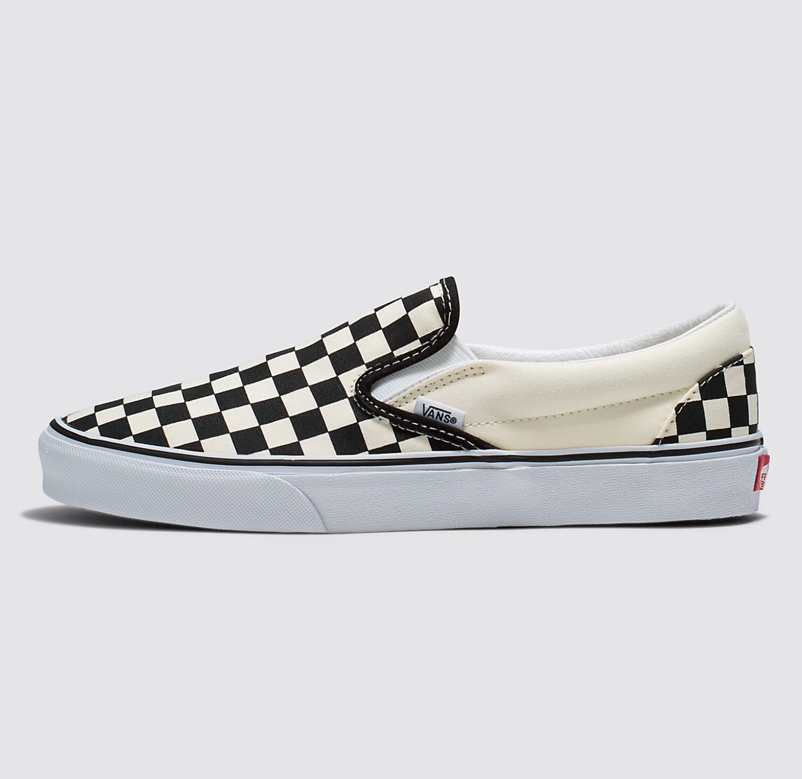 SLIP-ON CHECKERBOARD SHOE - BLACK/OFF WHITE