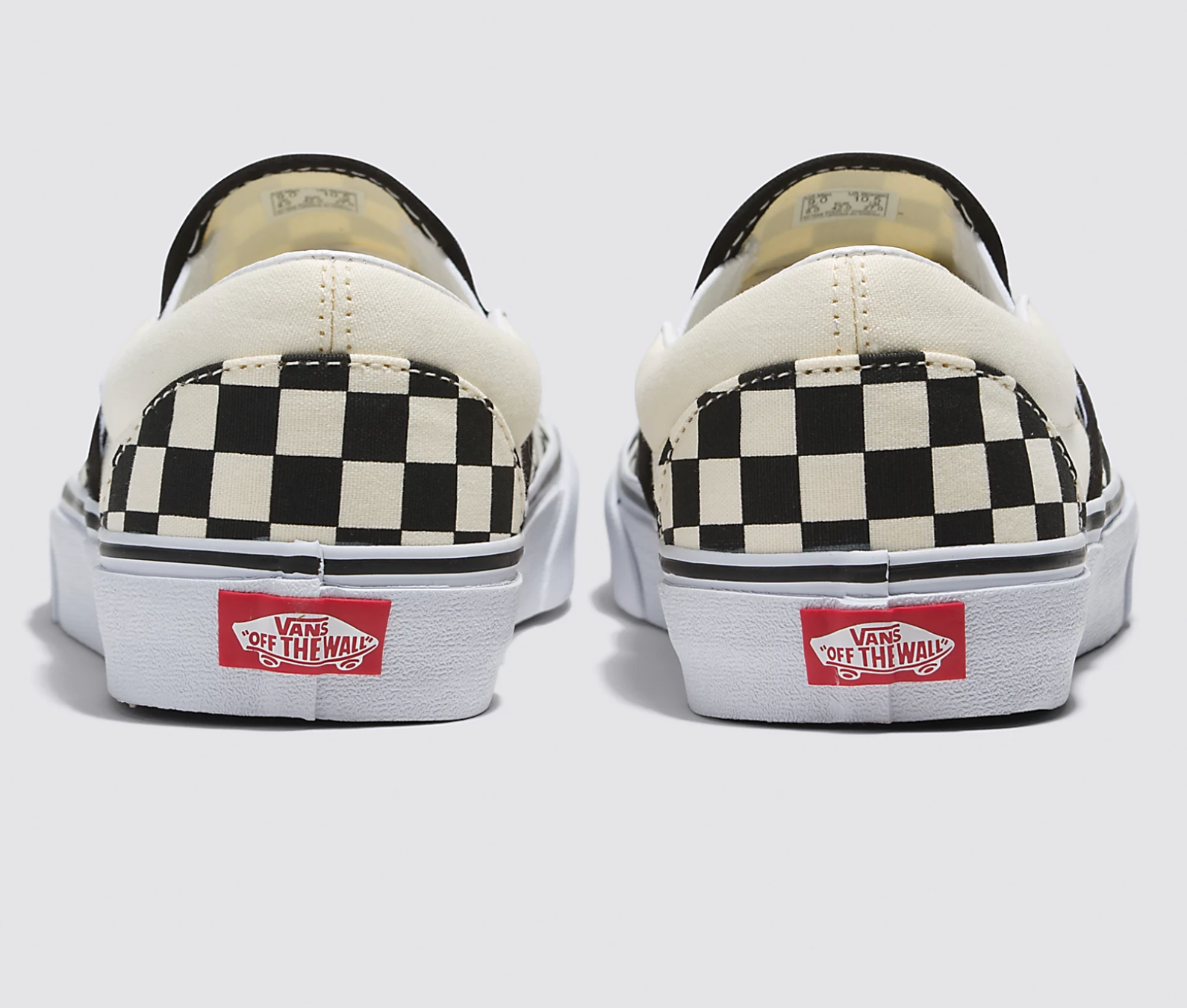 SLIP-ON CHECKERBOARD SHOE - BLACK/OFF WHITE