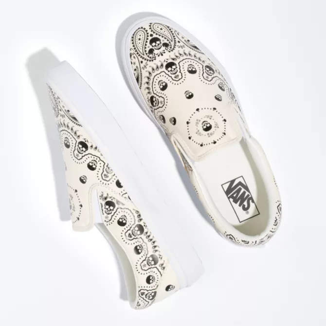 BANDANA CLASSIC SLIP-ON WHITE/BLACK