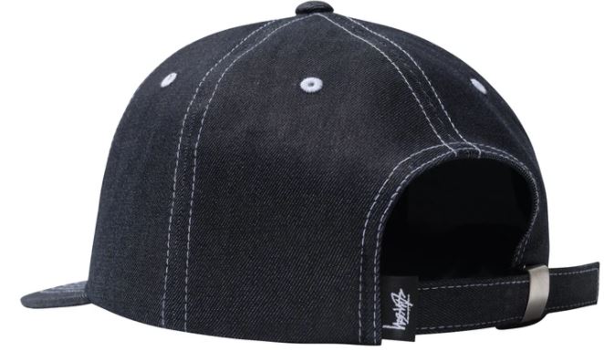 STUSSY DENIM STOCK STRAPBACK CAP- INDIGO