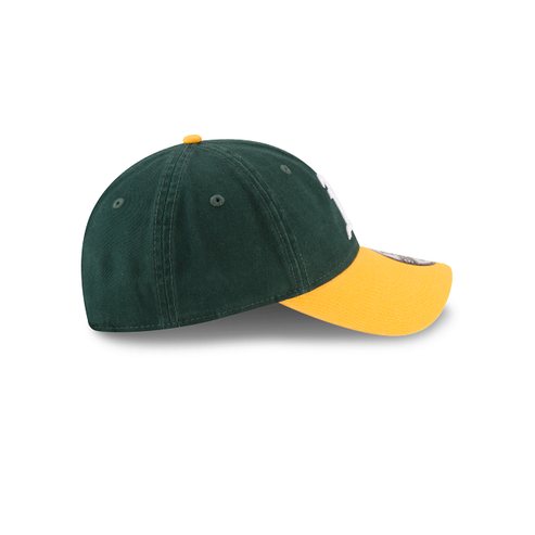 OAKLAND ATHLETICS CORE CLASSIC HOME 9TWENTY ADJUSTABLE NEW ERA HAT - GREEN/YELLOW