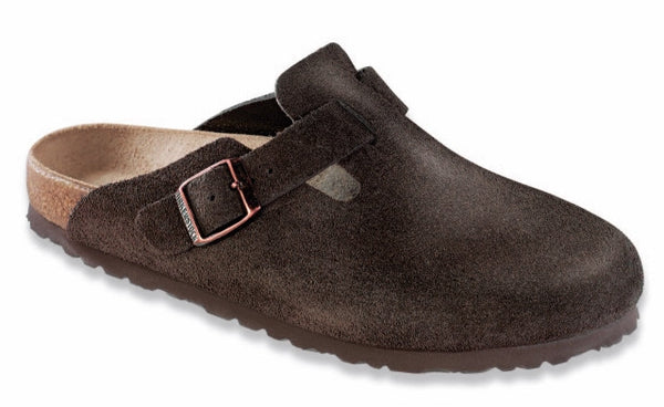 BIRKENSTOCK BOSTON SOFT FOOTBED MOCHA SUEDE - COSMOTOG