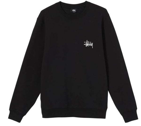 BASIC STUSSY CREW- BLACK – COSMOTOG