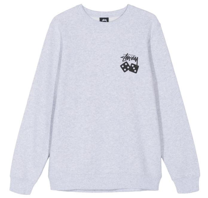 STUSSY DICE CREW- ASH HEATHER