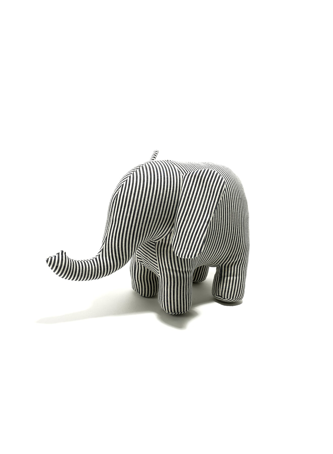 ENGINEERED GARMENTS KUMANOKOIDO STUFFED ANIMAL "ELEPHANT" - NAVY SEERSUCKER STRIPE