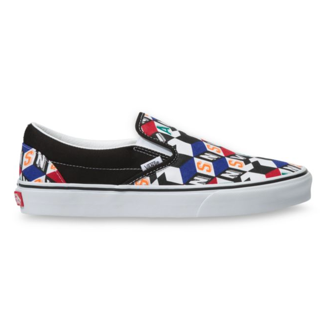 CHECKER CUBE CLASSIC SLIP-ON - MULTI/TRUE WHITE