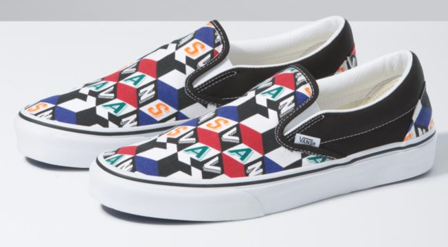 CHECKER CUBE CLASSIC SLIP-ON - MULTI/TRUE WHITE