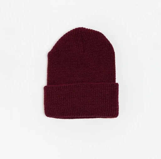 ENGINEERED GARMENTS WOOL WATCH BEANIE CAP - BURGUNDY