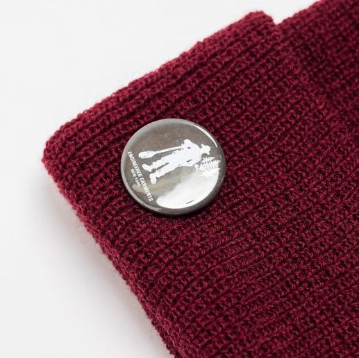 ENGINEERED GARMENTS WOOL WATCH BEANIE CAP - BURGUNDY