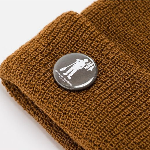 ENGINEERED GARMENTS WOOL WATCH BEANIE CAP - COPPER