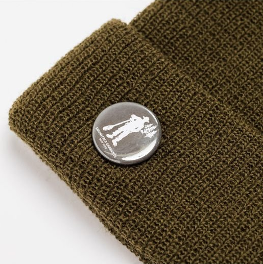 ENGINEERED GARMENTS WOOL WATCH BEANIE CAP - OLIVE