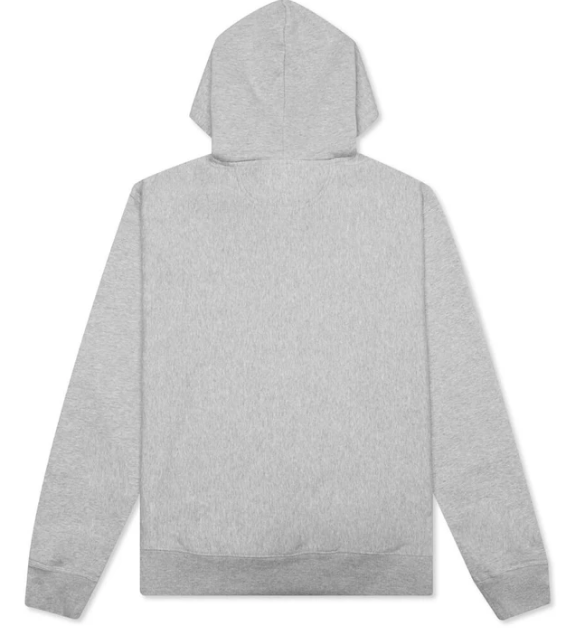 STUSSY STOCK LOGO HOODIE- GREY HEATHER