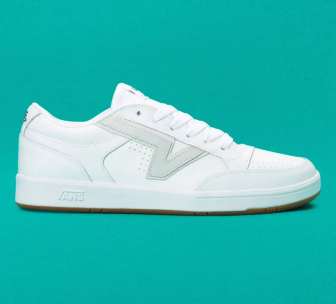 VANS LEATHER LOWLAND COMFYCUSH - TRUE WHITE/DAWN BLUE