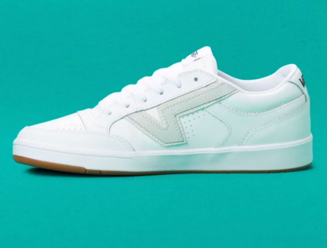 VANS LEATHER LOWLAND COMFYCUSH - TRUE WHITE/DAWN BLUE