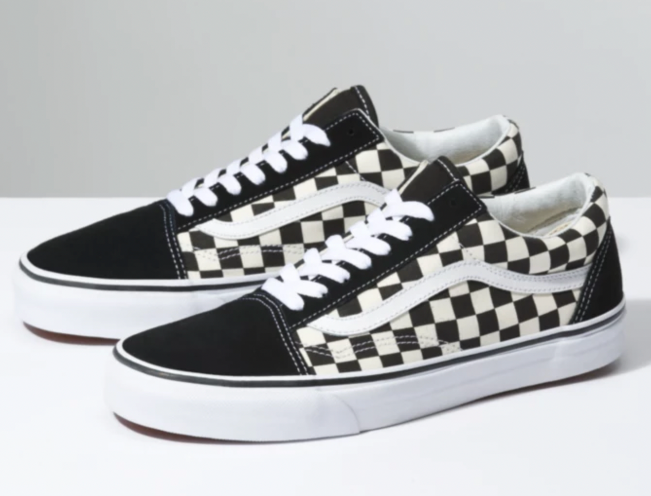 OLD SKOOL PRIMARY CHECK SHOE - BLACK/WHITE