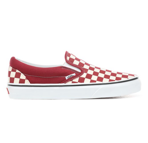 CHECKERBOARD SLIP-ON SHOES - (Checkerboard) Rumba Red/True White