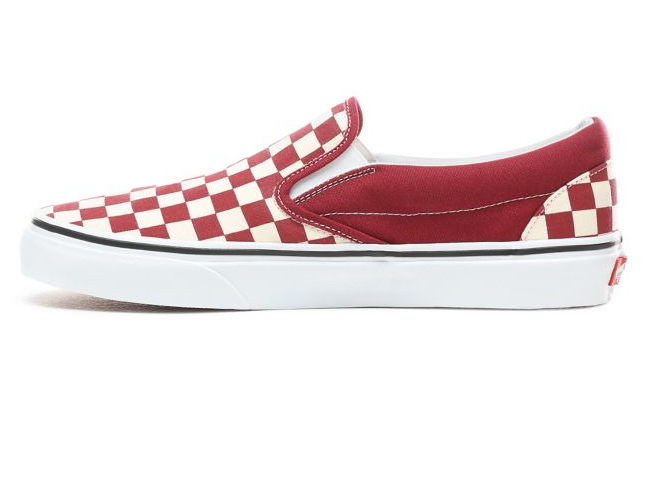 CHECKERBOARD SLIP-ON SHOES - (Checkerboard) Rumba Red/True White