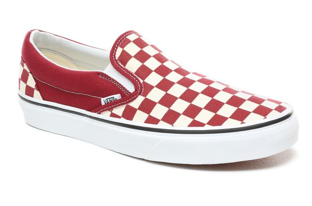 CHECKERBOARD SLIP-ON SHOES - (Checkerboard) Rumba Red/True White
