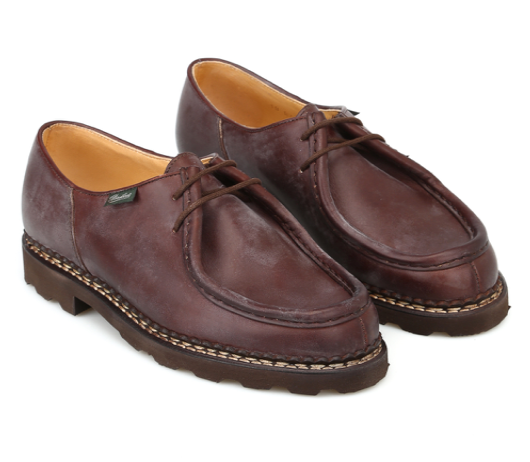 MICHAEL LISSE LACE-UP SHOES - MARRON