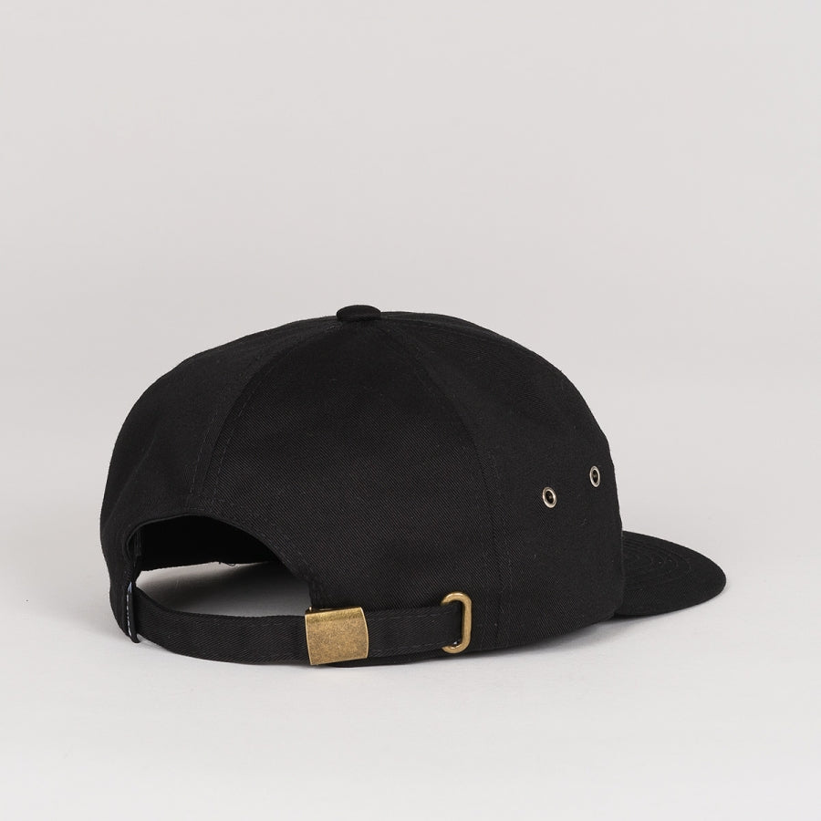 LORD NERMAL 6 PANEL POCKET HAT - BLACK