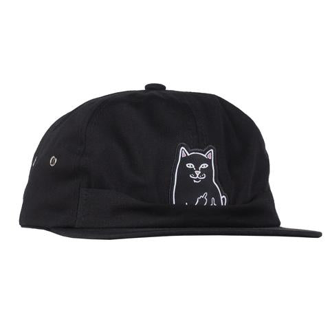 LORD JERMAL 6 PANEL POCKET HAT - BLACK