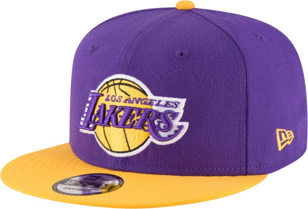 LOS ANGELES LAKERS 9FIFTY ADJUSTABLE SNAPBACK HAT - PURPLE/YELLOW