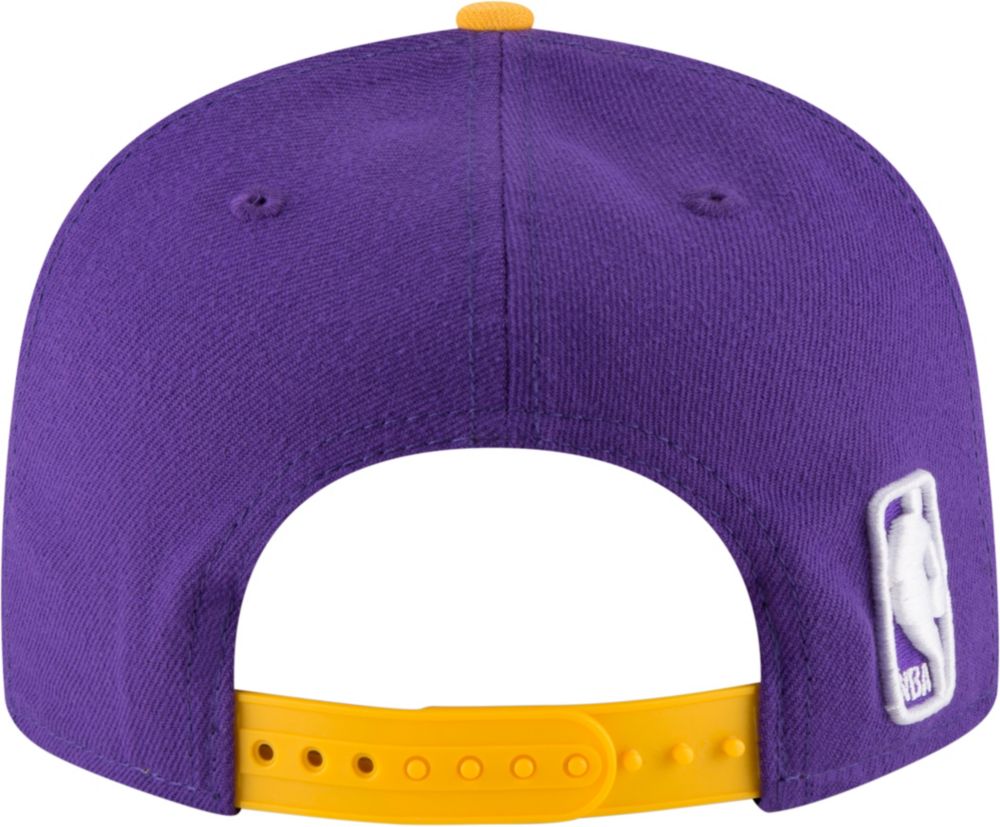 LOS ANGELES LAKERS 9FIFTY ADJUSTABLE SNAPBACK HAT - PURPLE/YELLOW