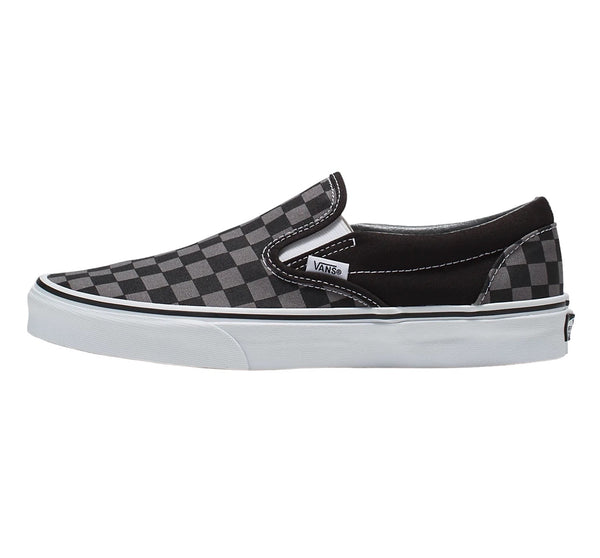 SLIP-ON CHECKERBOARD SHOE - BLACK/PEWTER CHECK