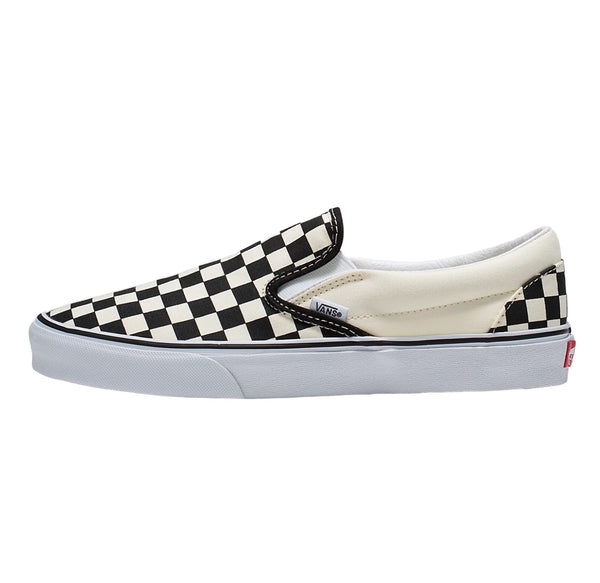 SLIP-ON CHECKERBOARD SHOE - BLACK/OFF WHITE