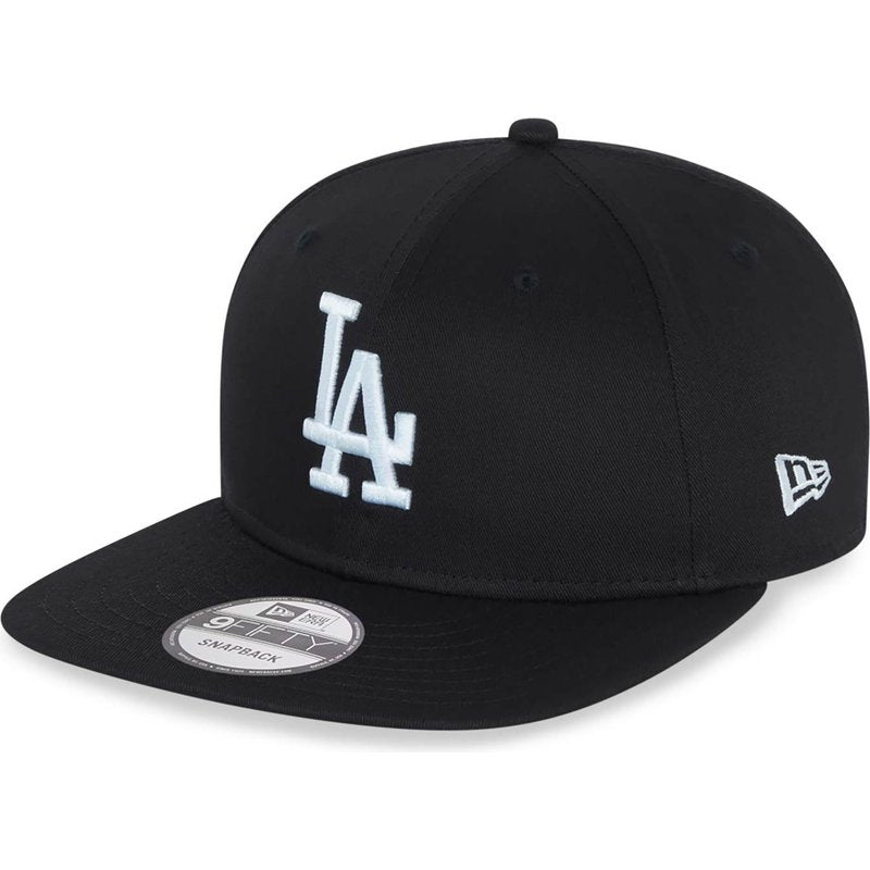 LOS ANGELES DODGERS BASIC 9FIFTY SNAPBACK NEW ERA HAT - BLACK/WHITE