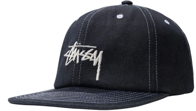 Stussy Contrast Stitch Denim Strapback Hat | Urban Outfitters