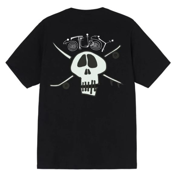 STUSSY SURF SKATE SKULL- BLACK