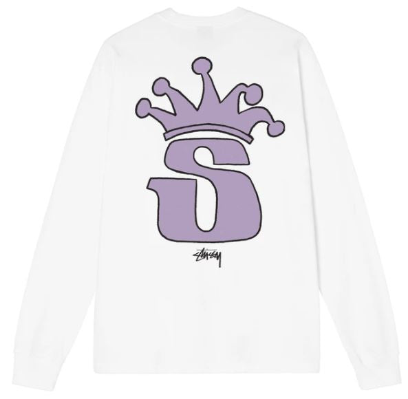 S CROWN LS TEE- WHITE