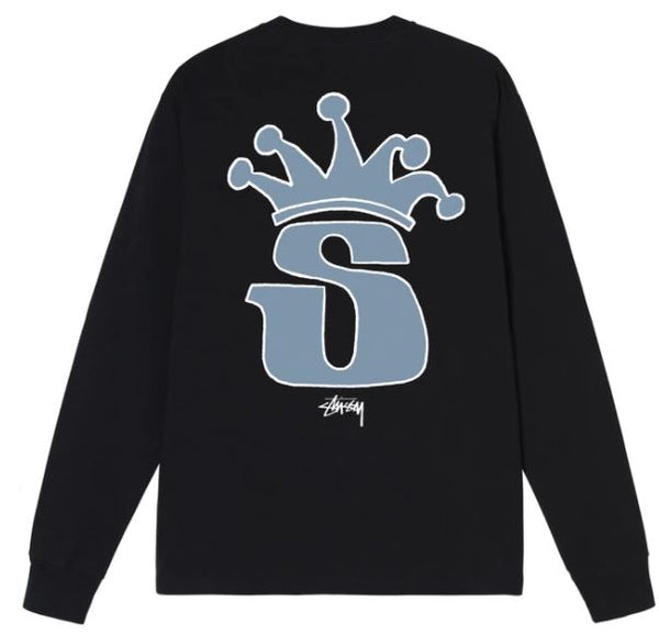 S CROWN LS TEE- BLACK