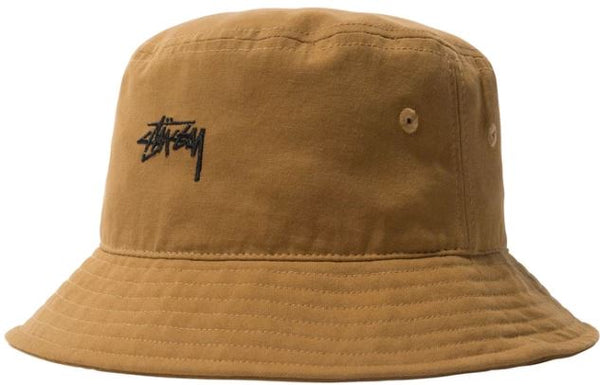 STUSSY STOCK CANVAS BUCKET HAT- BRONZE