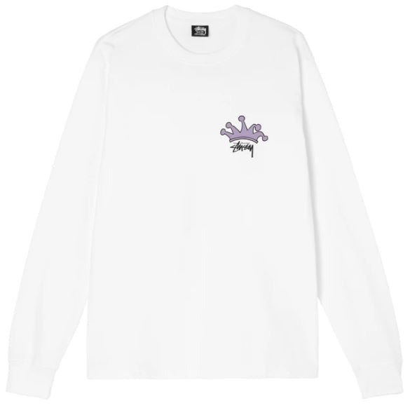 S CROWN LS TEE- WHITE