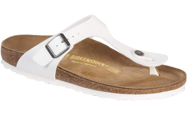 BIRKENSTOCK GIZEH WHITE BIRKO-FLOR WHITE SOLE - COSMOTOG