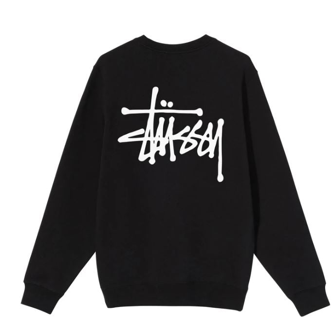 BASIC STUSSY CREW- BLACK