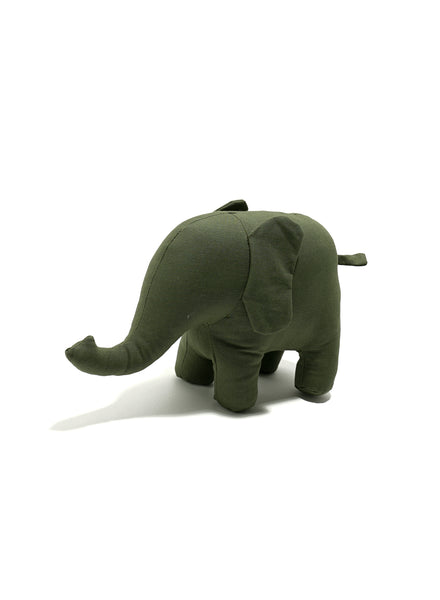 ENGINEERED GARMENTS KUMANOKOIDO STUFFED ANIMAL "ELEPHANT" - OLIVE COTTON RIPSTOP