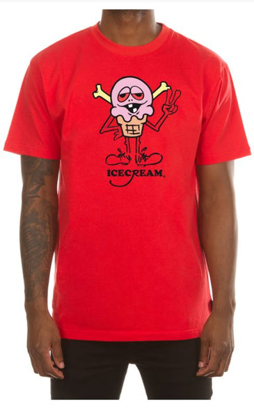 ICECREAM PEACE SS TEE- TOMATO