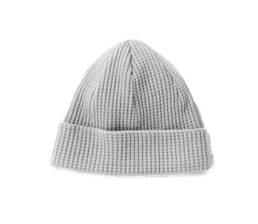 WAFFLE KNIT CAP BIG WAFFLE JERSEY - STEEL SILVER