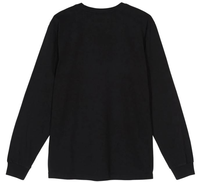 STUSSY STOCK LOGO LS CREW- BLACK