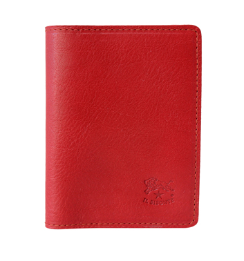 ID & CARD WALLET IN COWHIDE LEATHER C0469/M-245 (COLOR ROSSO)