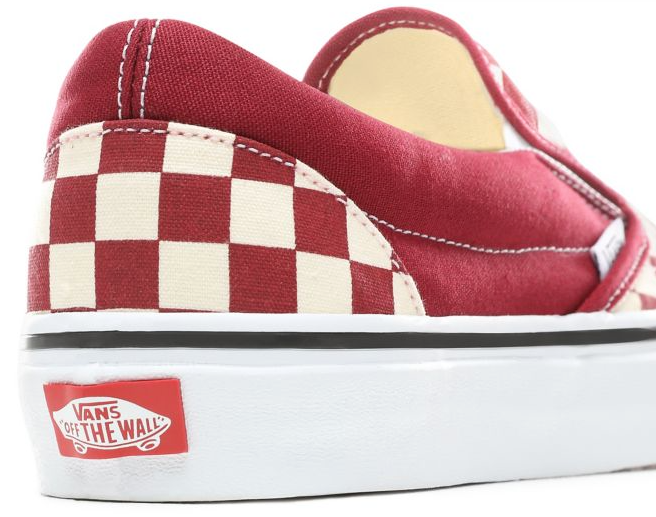 CHECKERBOARD SLIP-ON SHOES - (Checkerboard) Rumba Red/True White