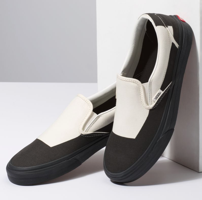 OVERPRINT SLIP-ON - BLACK/CLASSIC WHITE