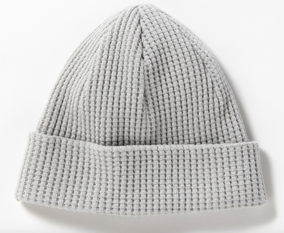 WAFFLE KNIT CAP BIG WAFFLE JERSEY - STEEL SILVER
